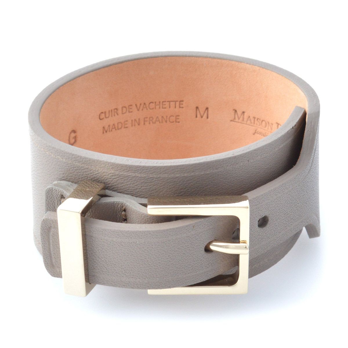 メゾンボワネ Maison Boinet 95059G-79-77-M Gabardine  ベルトタイプ レザー ブレスレット 30mm