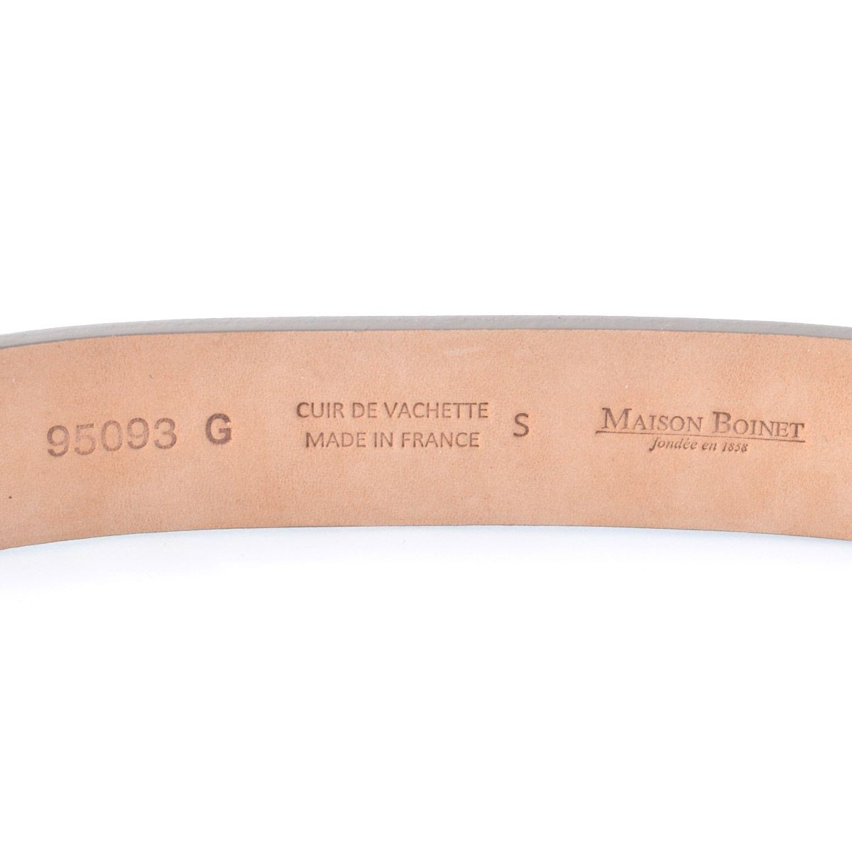 メゾンボワネ Maison Boinet 95093G-79-77-S Gabardine  ヒネリ金具 レザー ブレスレット バングル 25mm