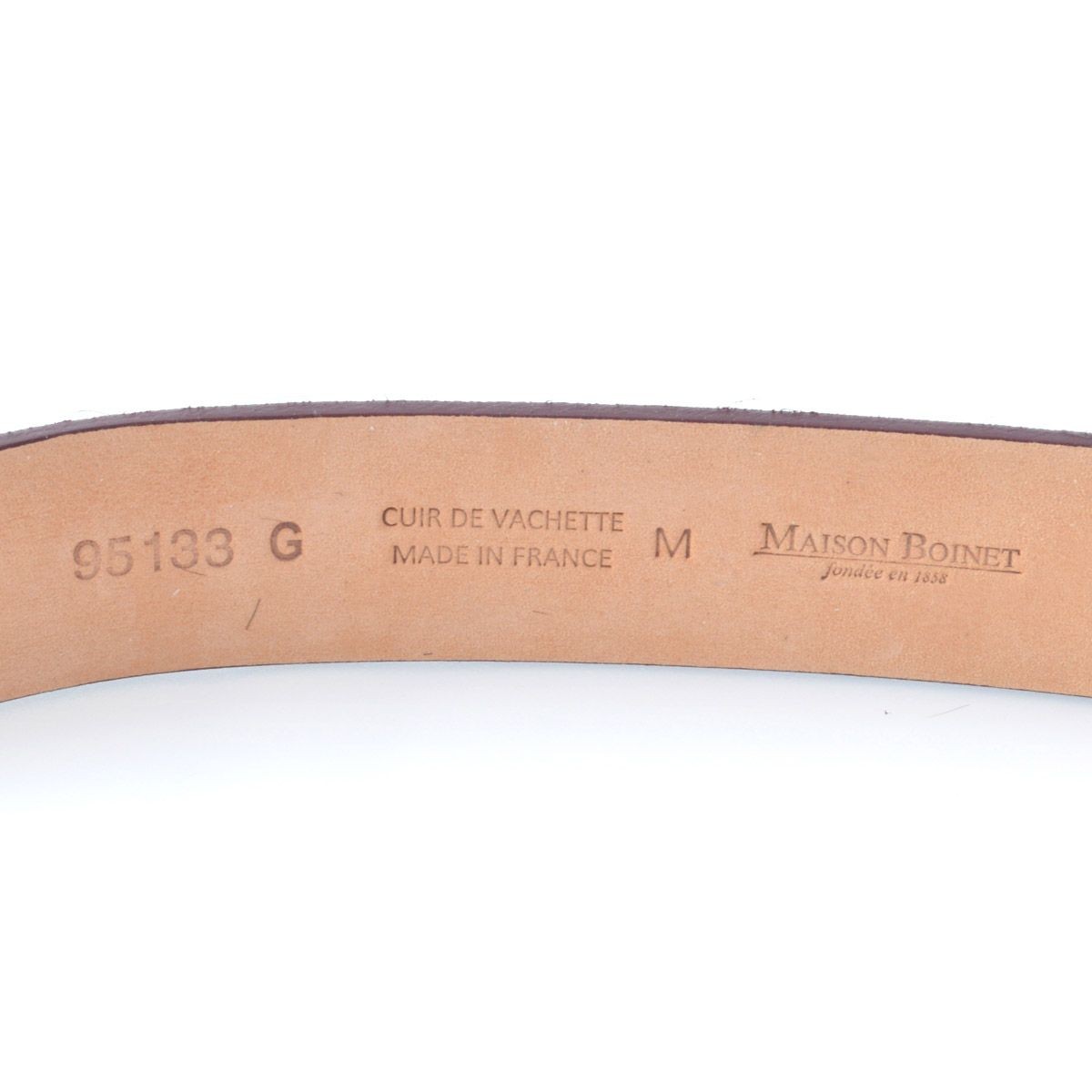 メゾンボワネ Maison Boinet 95133G-146-88-M Burlat  ヒネリ金具 ヘアカーフ ハラコ レザー ブレスレット バングル 25mm