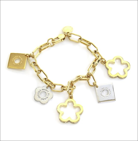 マークバイマークジェイコブス M0006516-716 ORO MULTI Diamond and Daisy Chain Bracelet ダイアモンド&デイジー ラインストーン チェーン ブレスレット
