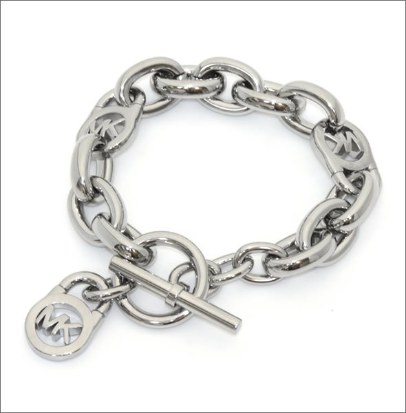 マイケルコース Silver-Tone Chain-Link PadLock Bracelet チェーンリンク パドロック ブレスレット MKJ1101040