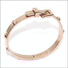 マイケルコース Astor Rose Gold-Tone Buckle Bangle ベルトモチーフ スタッズ バックル ブレスレット/バングル MKJ1821791
