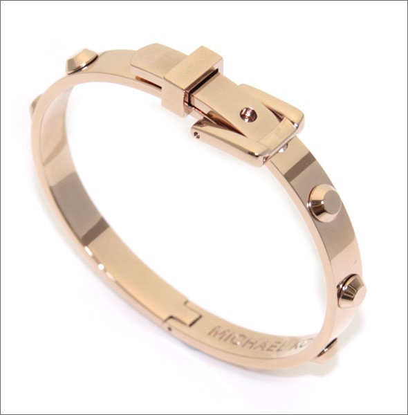 マイケルコース Astor Rose Gold-Tone Buckle Bangle ベルトモチーフ スタッズ バックル ブレスレット/バングル MKJ1821791