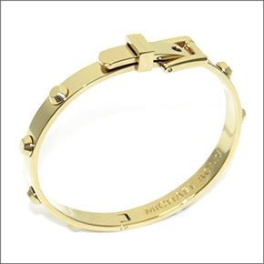マイケルコース Astor Gold-Tone Buckle Bangle ベルトモチーフ スタッズ バックル ブレスレット/バングル MKJ1819710