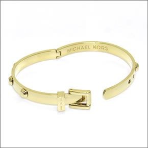 マイケルコース Astor Gold-Tone Buckle Bangle ベルトモチーフ スタッズ バックル ブレスレット/バングル MKJ1819710