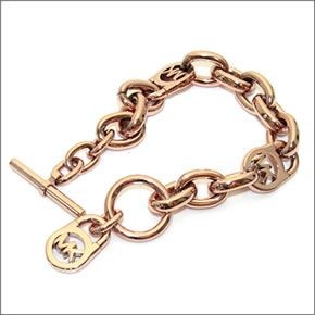 マイケルコース Rose Gold-Tone Chain-Link PadLock Bracelet チェーンリンク パドロック ブレスレット MKJ2752791