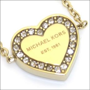 マイケルコース Pave Gold-Tone Heart Charm Bracelet パヴェ ハートチャーム ブレスレット MKJ3959710