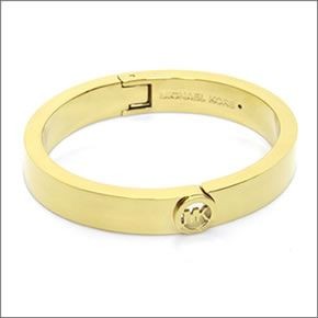 マイケルコース Fulton Gold-Tone Buckle Bangle バックル ロゴ バングル/ブレスレット MKJ3249710