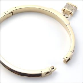 マイケルコース MKJ3479710 Pave PadLock Charm Gold-Tone Tortoise Acetate Bangle タートス パヴェ パドロックチャーム バングル/ブレスレット