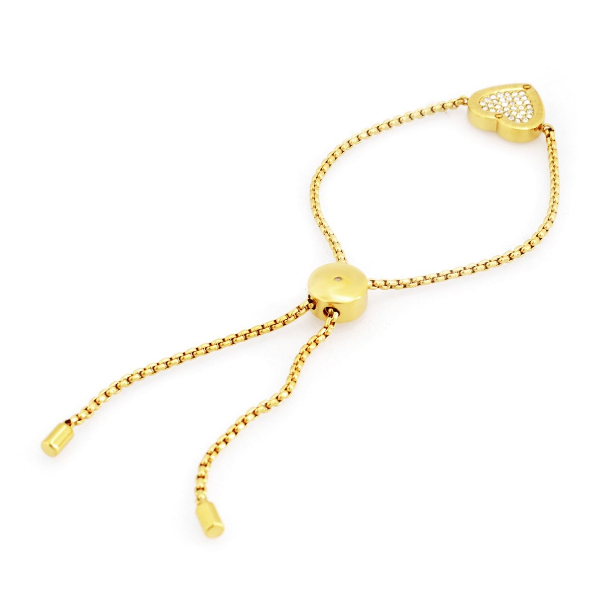 マイケルコース MICHAEL KORS MKJ4140710 Pave Gold-Tone Heart Charm Slider Bracelet パヴェ ハートチャーム スライダー ブレスレット