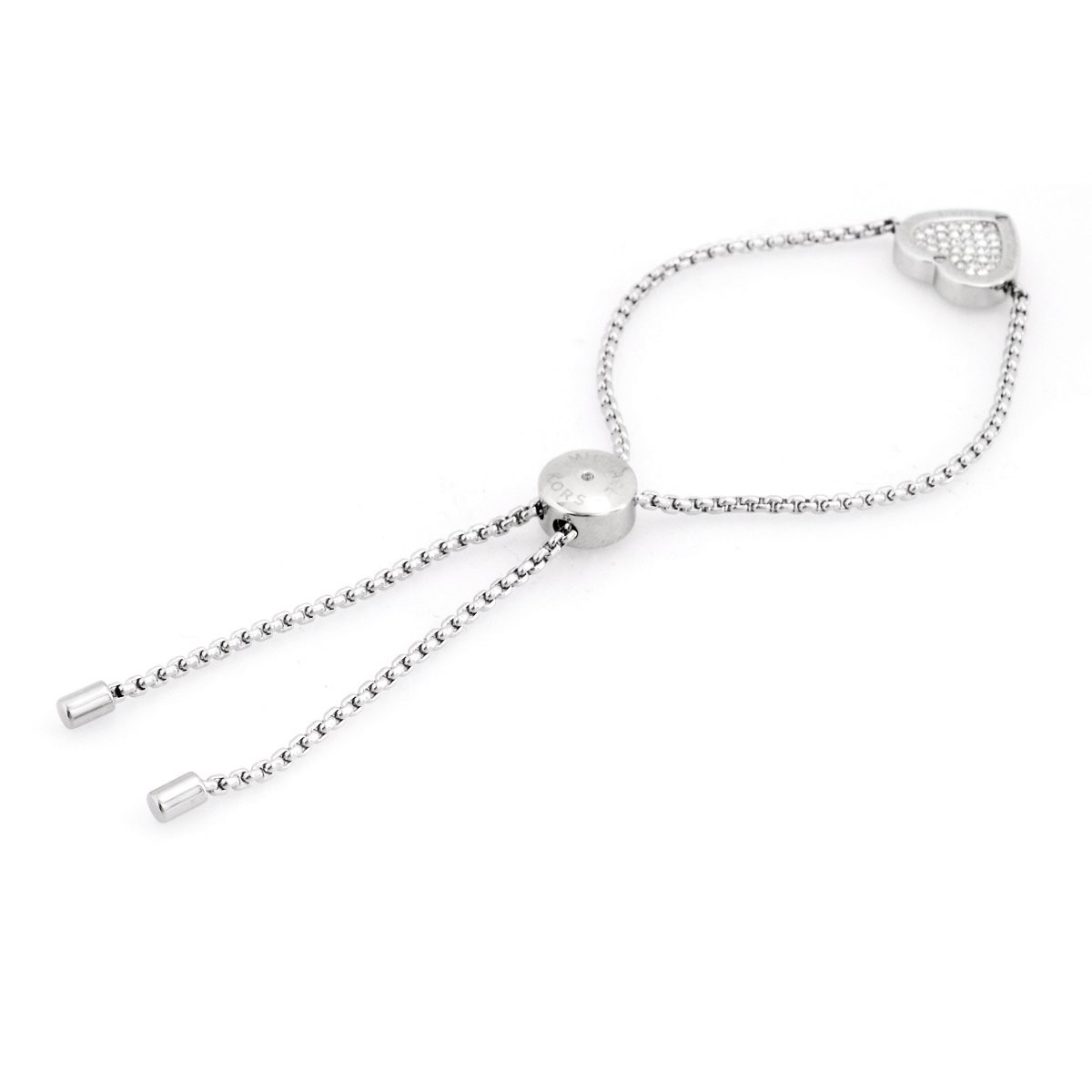 マイケルコース MICHAEL KORS MKJ4141040 Pave Silver-Tone Heart Charm Slider Bracelet パヴェ ハートチャーム スライダー ブレスレット