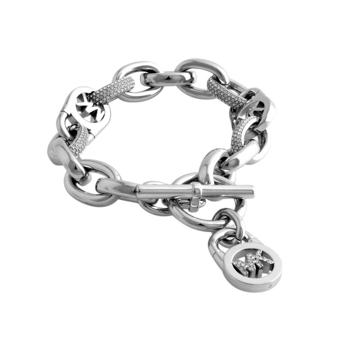 マイケルコース MICHAEL KORS MKJ4906040 パヴェ MKロゴ タグチャーム チェーン ブレスレット Exclusives