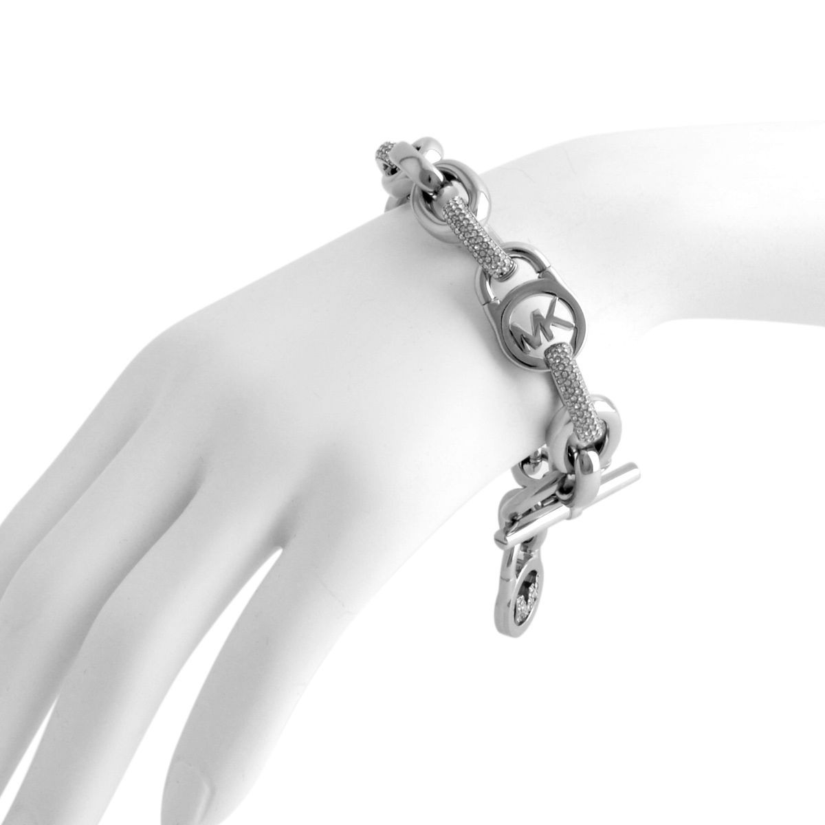 マイケルコース MICHAEL KORS MKJ4906040 パヴェ MKロゴ タグチャーム チェーン ブレスレット Exclusives