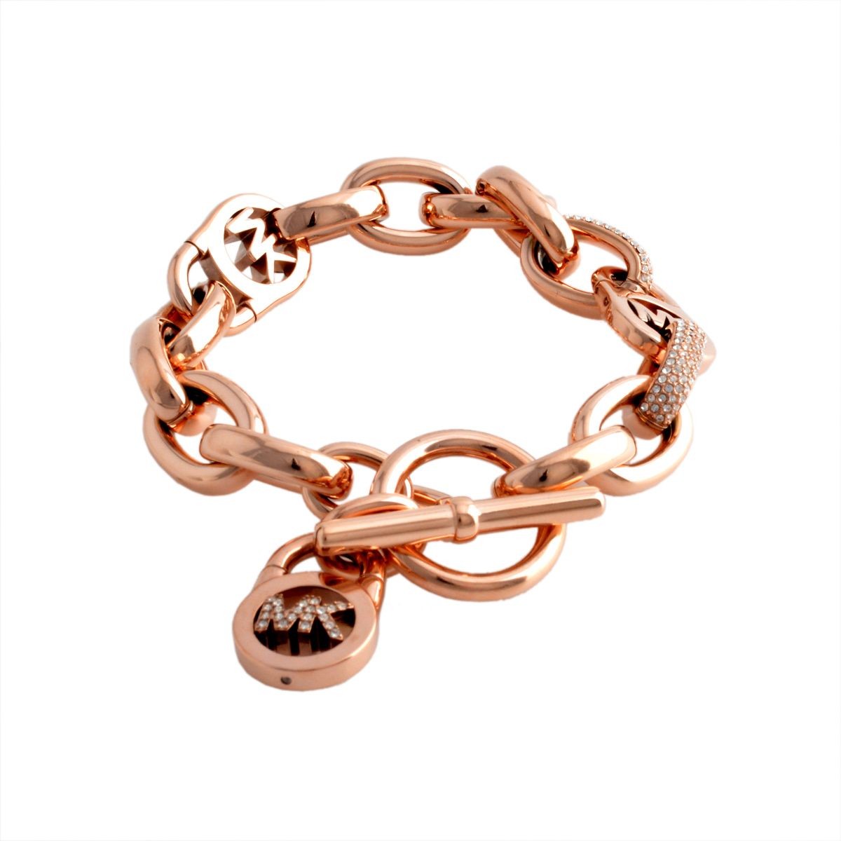 マイケルコース MICHAEL KORS MKJ4907791 パヴェ MKロゴ タグチャーム チェーン ブレスレット Exclusives