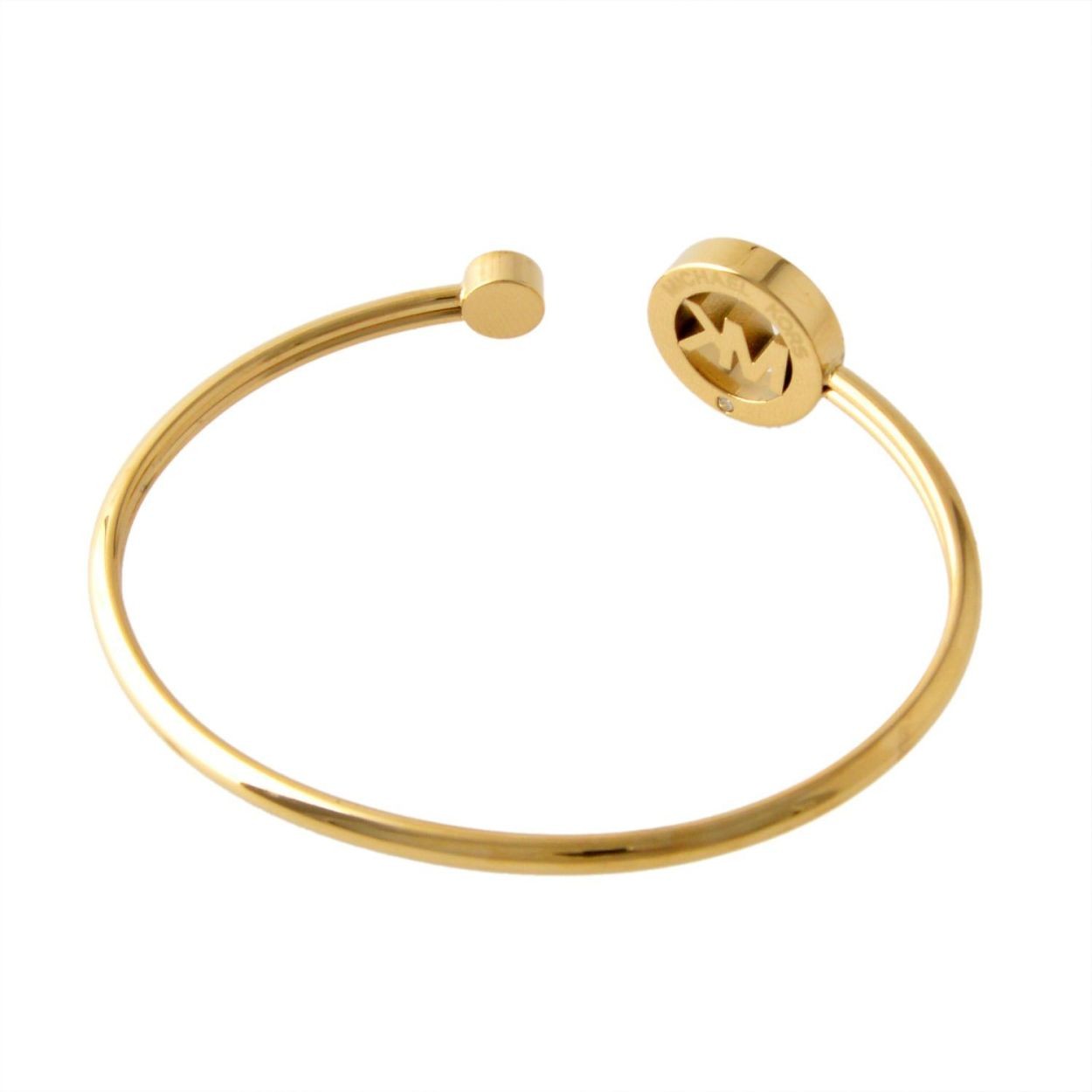 マイケルコース MICHAEL KORS MKJ4650710 Fulton Logo パヴェ MKロゴ クリスタル カフ ブレスレット バングル