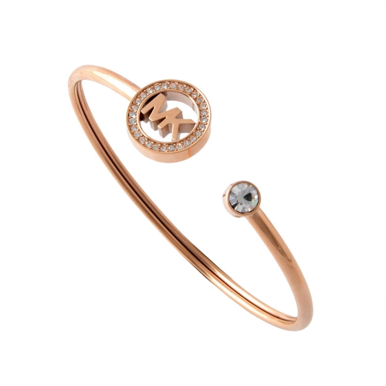 マイケルコース MICHAEL KORS MKJ4652791 Fulton Logo パヴェ MKロゴ クリスタル カフ ブレスレット バングル