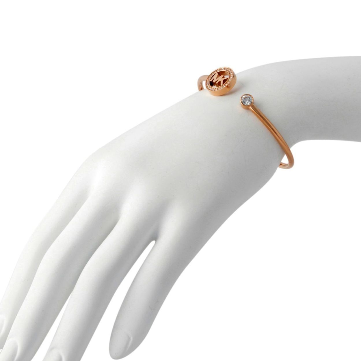 マイケルコース MICHAEL KORS MKJ4652791 Fulton Logo パヴェ MKロゴ クリスタル カフ ブレスレット バングル