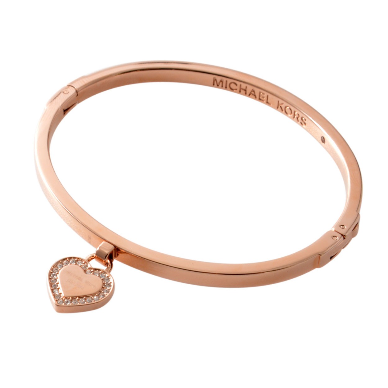 マイケルコース MICHAEL KORS MKJ5039791 MK Logo パヴェ ハートチャーム バングル ブレスレット