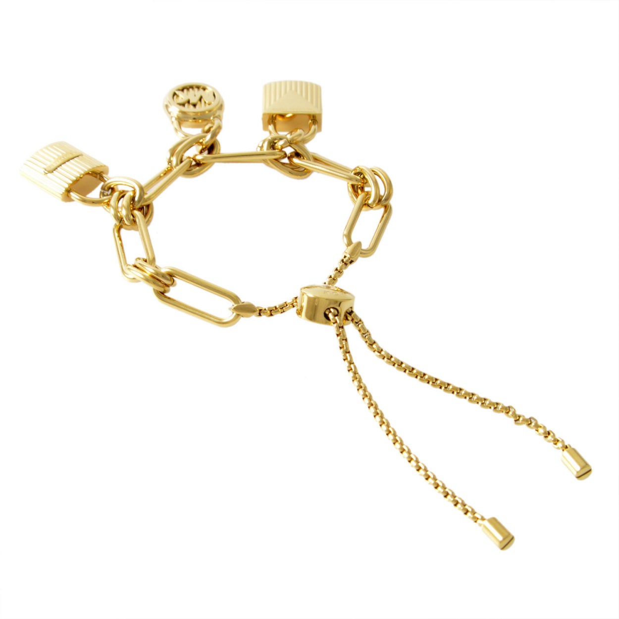 マイケルコース MICHAEL KORS MKJ6816710 Hamilton MKロゴ パドロック チャーム スライダー ブレスレット