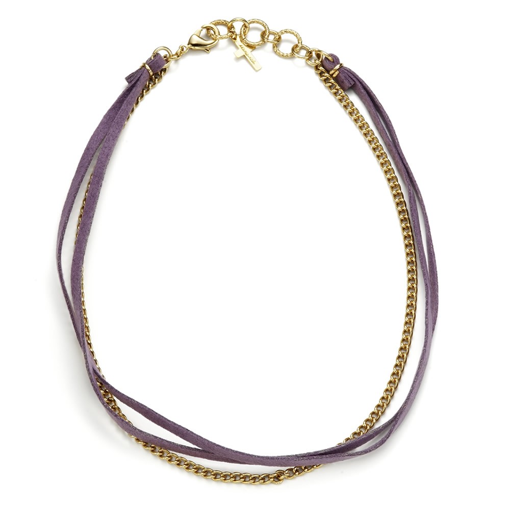 マレア リッチ Marea rich 10KA-08 クロスチャーム付 チェーン×レザー 2連 ダブルラップ ブレスレット