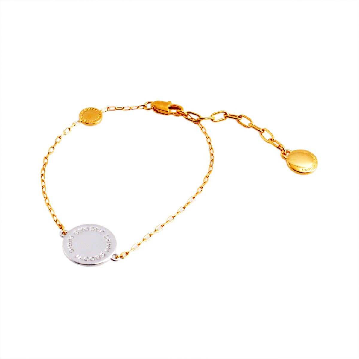 マークジェイコブス MARC JACOBS M0008535-716 Oro Multi ロゴ ディスク ミックス メタル ブレスレット Logo Disc Mixed Metal Bracelet