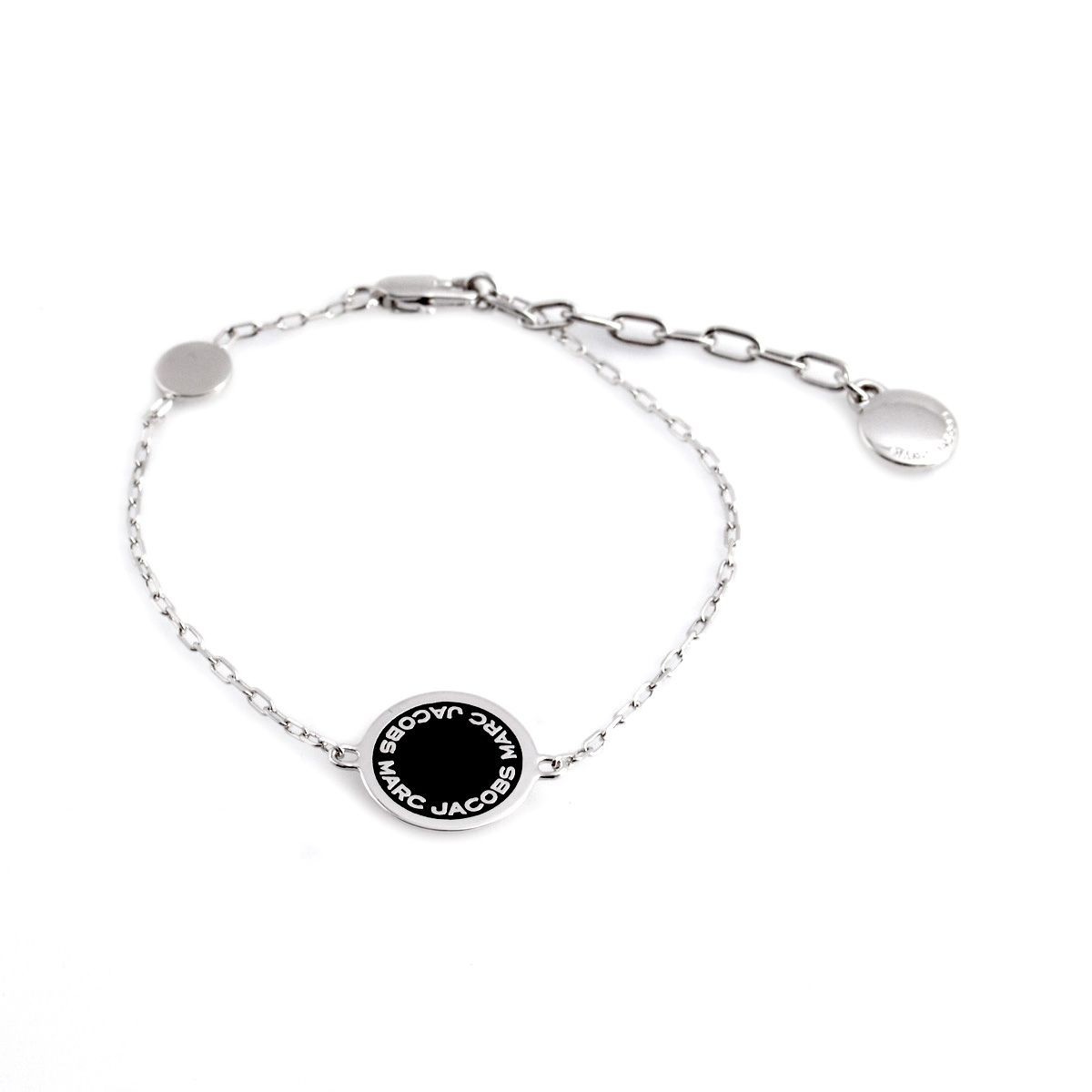マークジェイコブス MARC JACOBS M0008540-068 Black/Argento ロゴ ディスク エナメル ブレスレット Logo Disc Enamel Bracelet
