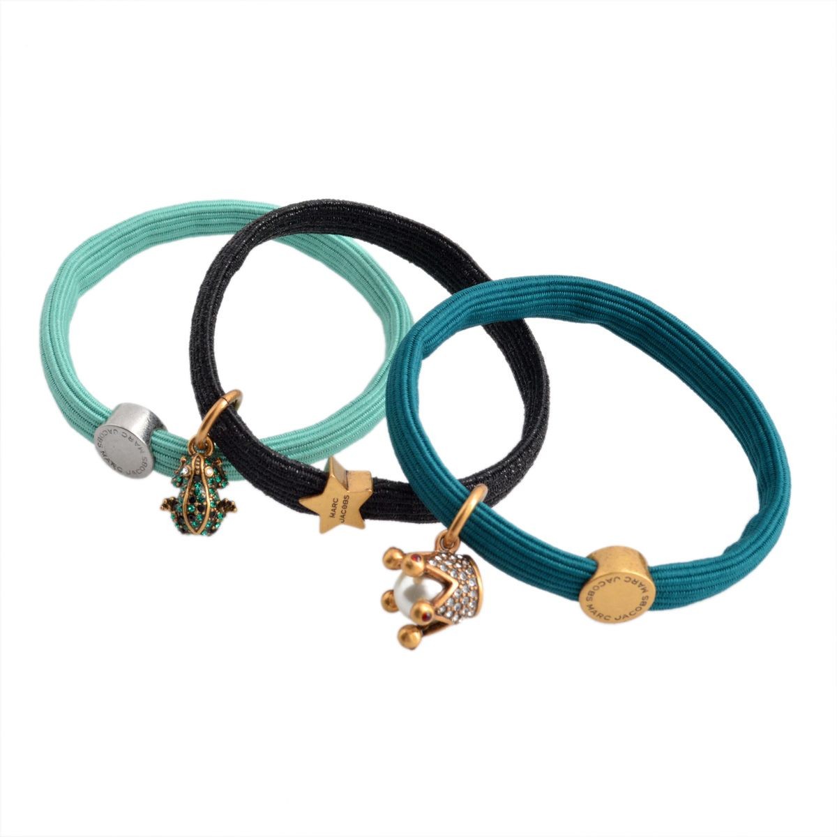 マークジェイコブス MARC JACOBS M0009278-714 Antique Gold Multi Prince Charming Cluster Pony クラスターポニー ヘアゴム3本セット ブレスレットにも♪