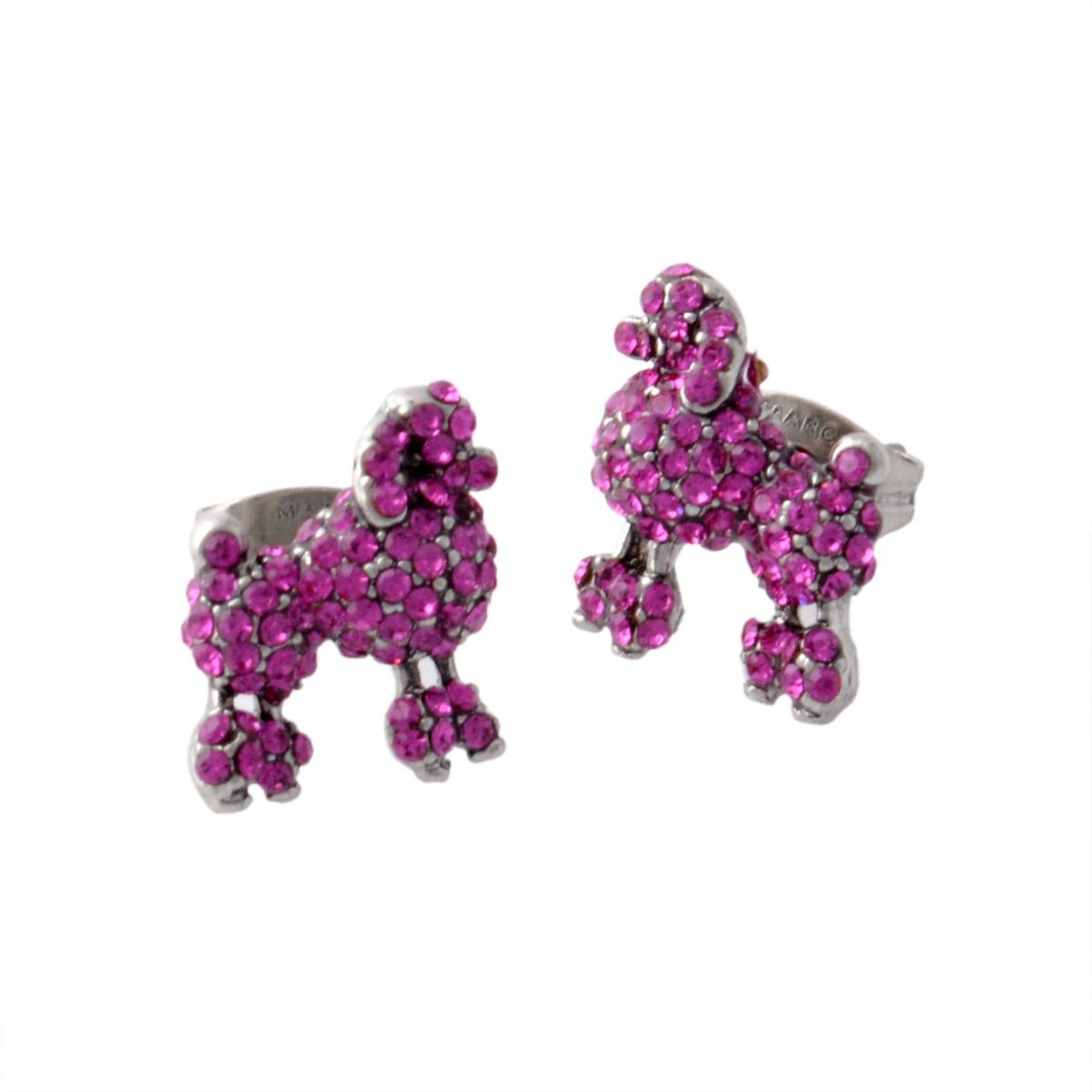 マークジェイコブス MARC JACOBS M0010474-650 Pink プードル パヴェ スタッド ピアス Charms Paradise Mini Poodle Studs