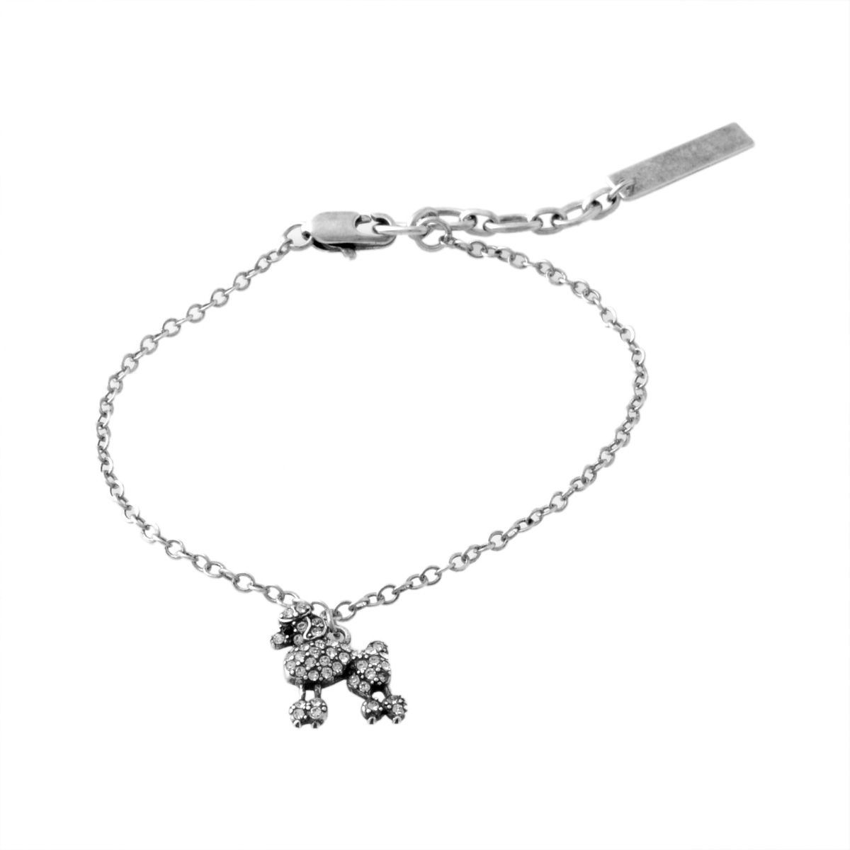マークジェイコブス MARC JACOBS M0010729-969 Crystal/Antique Silver プードル パヴェ ブレスレット Mini Poodle Chain Bracelet