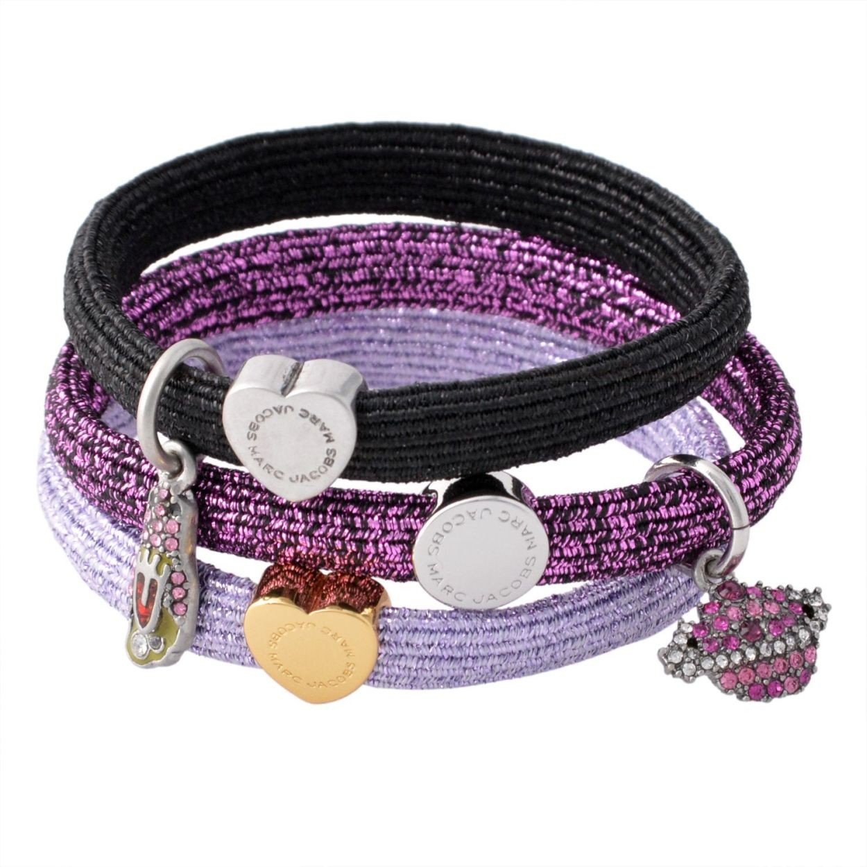 マークジェイコブス MARC JACOBS M0011859-501 Purple Multi クラスターポニー ヘアゴム3本セット ブレスレットにも♪ Space Pony
