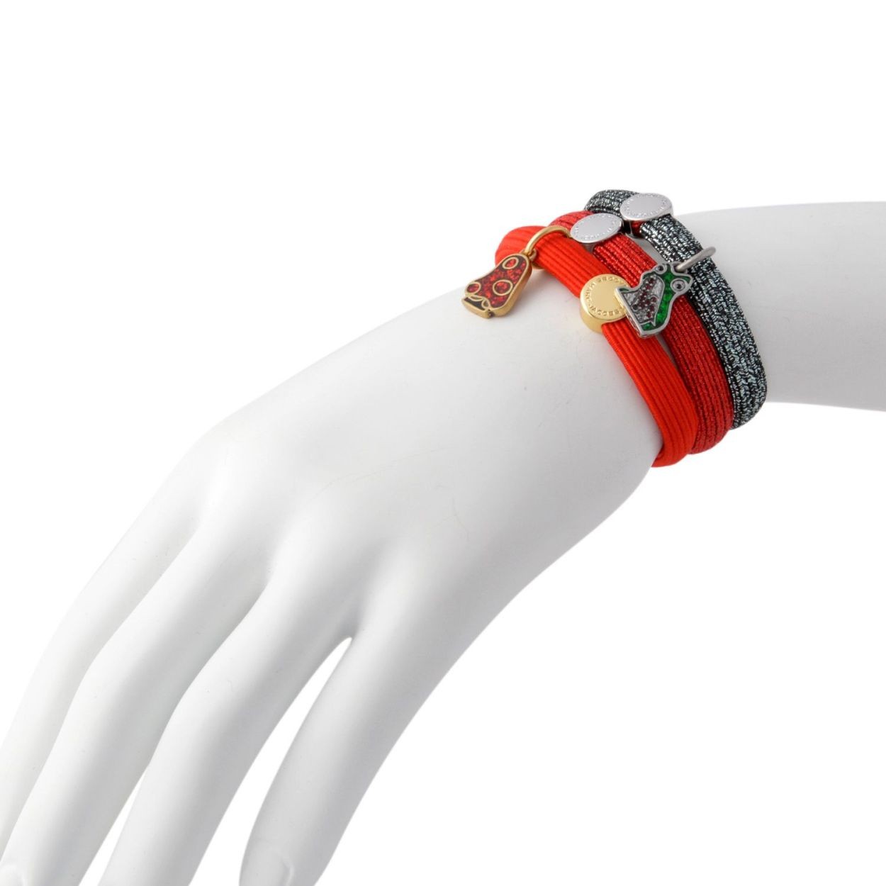 マークジェイコブス MARC JACOBS M0011860-601 Red Multi クラスターポニー ヘアゴム3本セット ブレスレットにも♪ Mushroom Pony