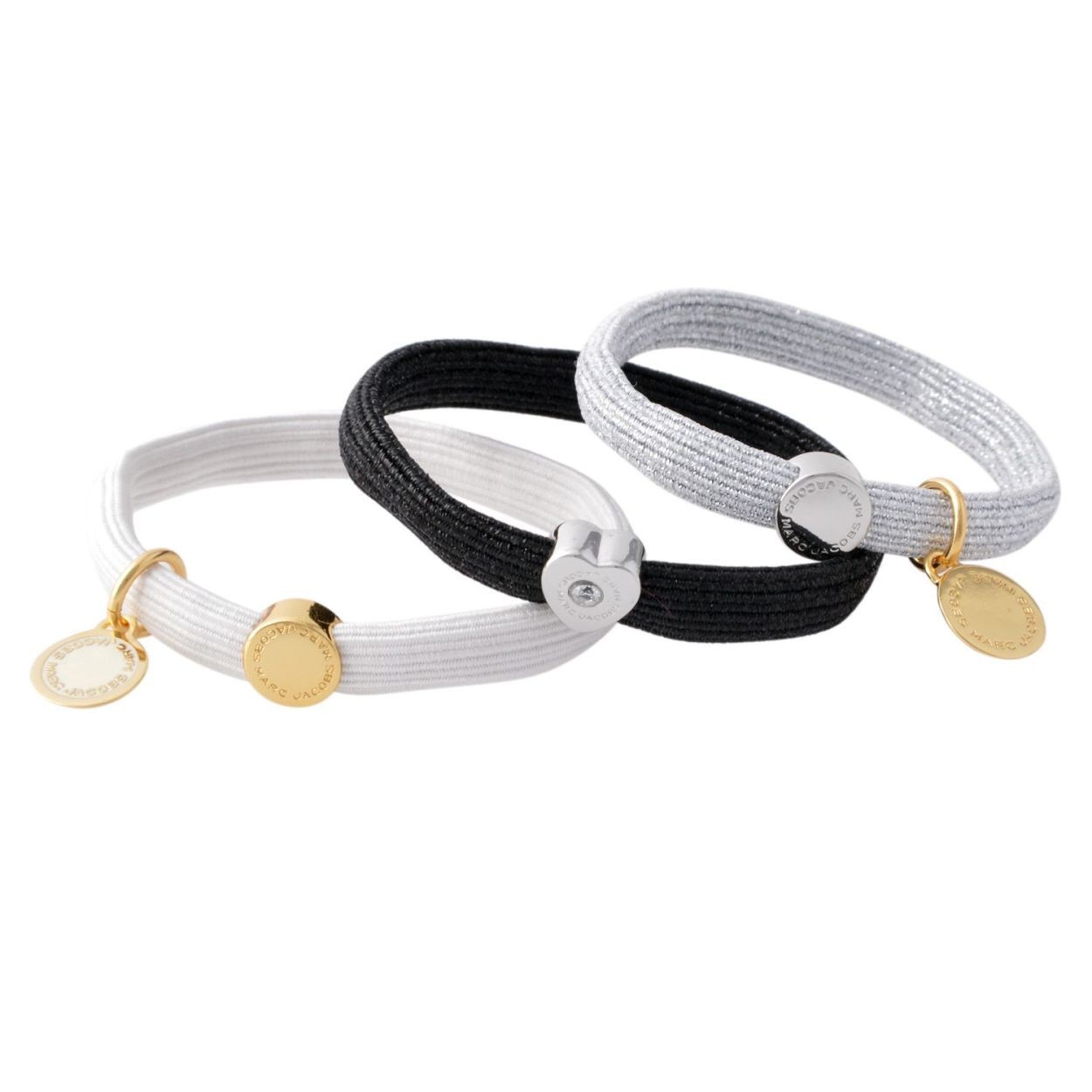 マークジェイコブス MARC JACOBS M0011863-002 Black Multi クラスターポニー ヘアゴム3本セット ブレスレットにも♪ Logo Disc Pony