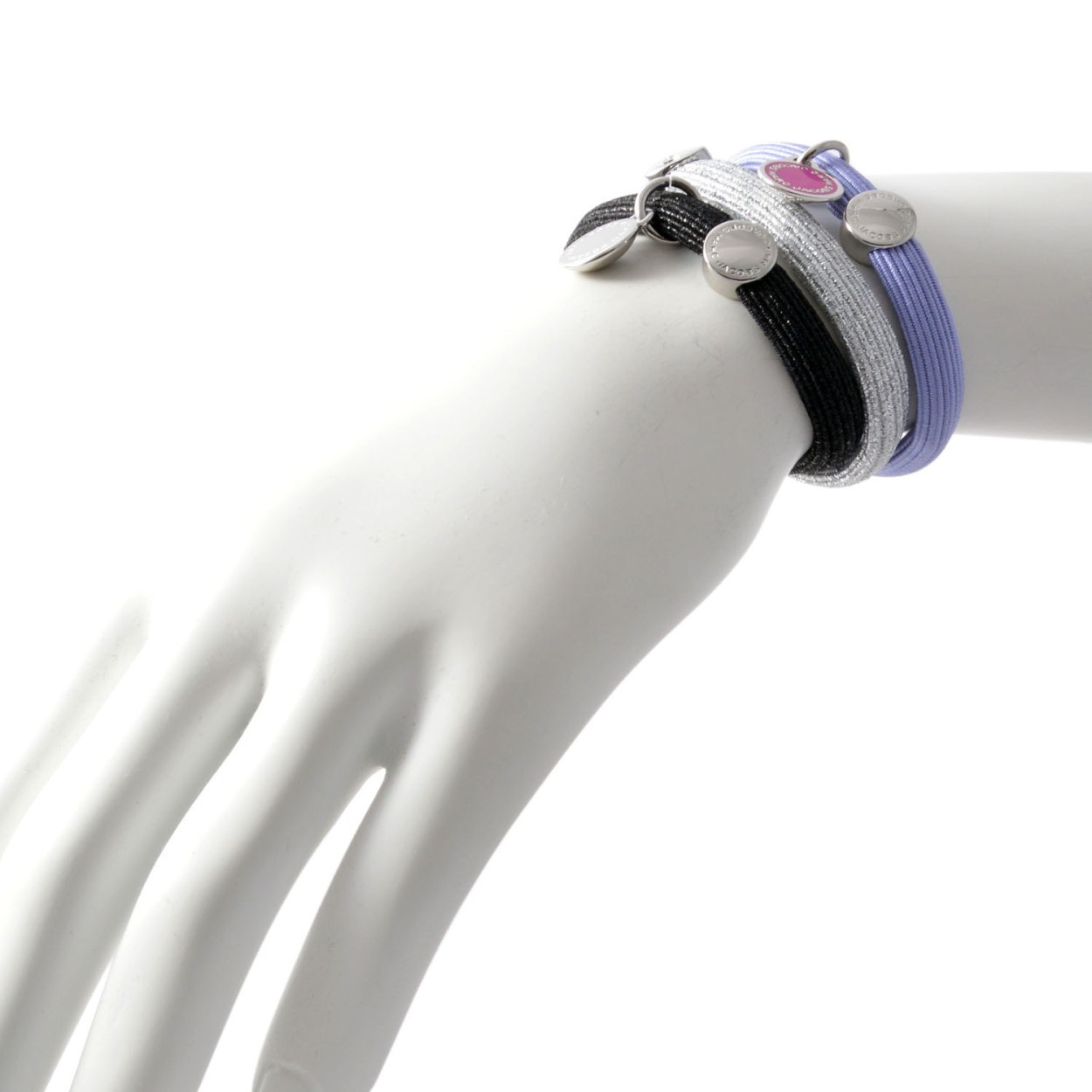 マークジェイコブス MARC JACOBS M0011863-501 Purple Multi クラスターポニー ヘアゴム3本セット ブレスレットにも♪ Logo Disc Pony