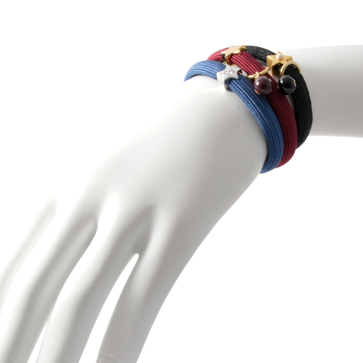 マークジェイコブス MARC JACOBS M0012434-409 Midnight Blue Multi クラスターポニー ヘアゴム3本セット ブレスレットにも♪ Icon Ball Pony