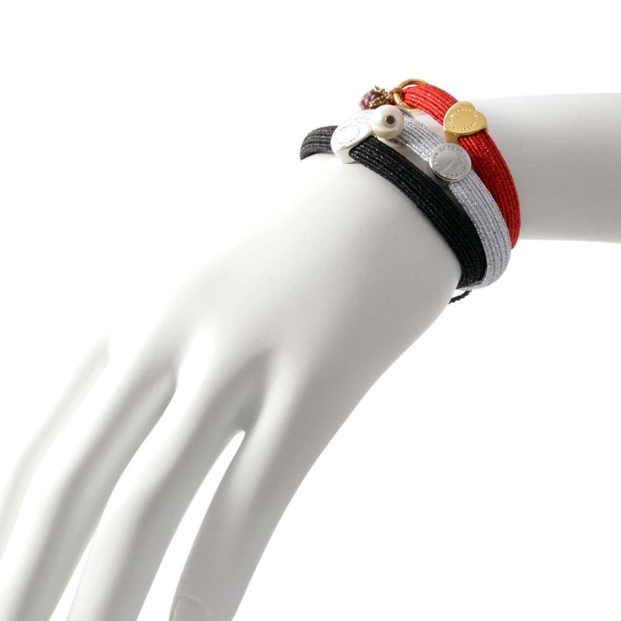 マークジェイコブス MARC JACOBS M0012435-601 Red Multi クラスターポニー ヘアゴム3本セット ブレスレットにも♪ Raspberry Pony