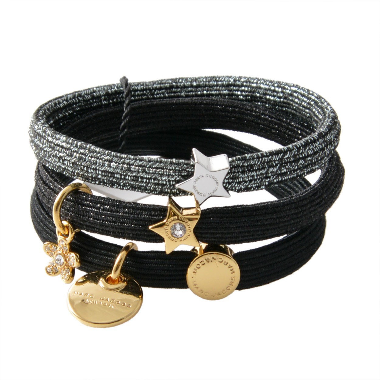 マークジェイコブス MARC JACOBS M0012437-002 Black Multi クラスターポニー ヘアゴム3本セット ブレスレットにも♪ Daisy Pony