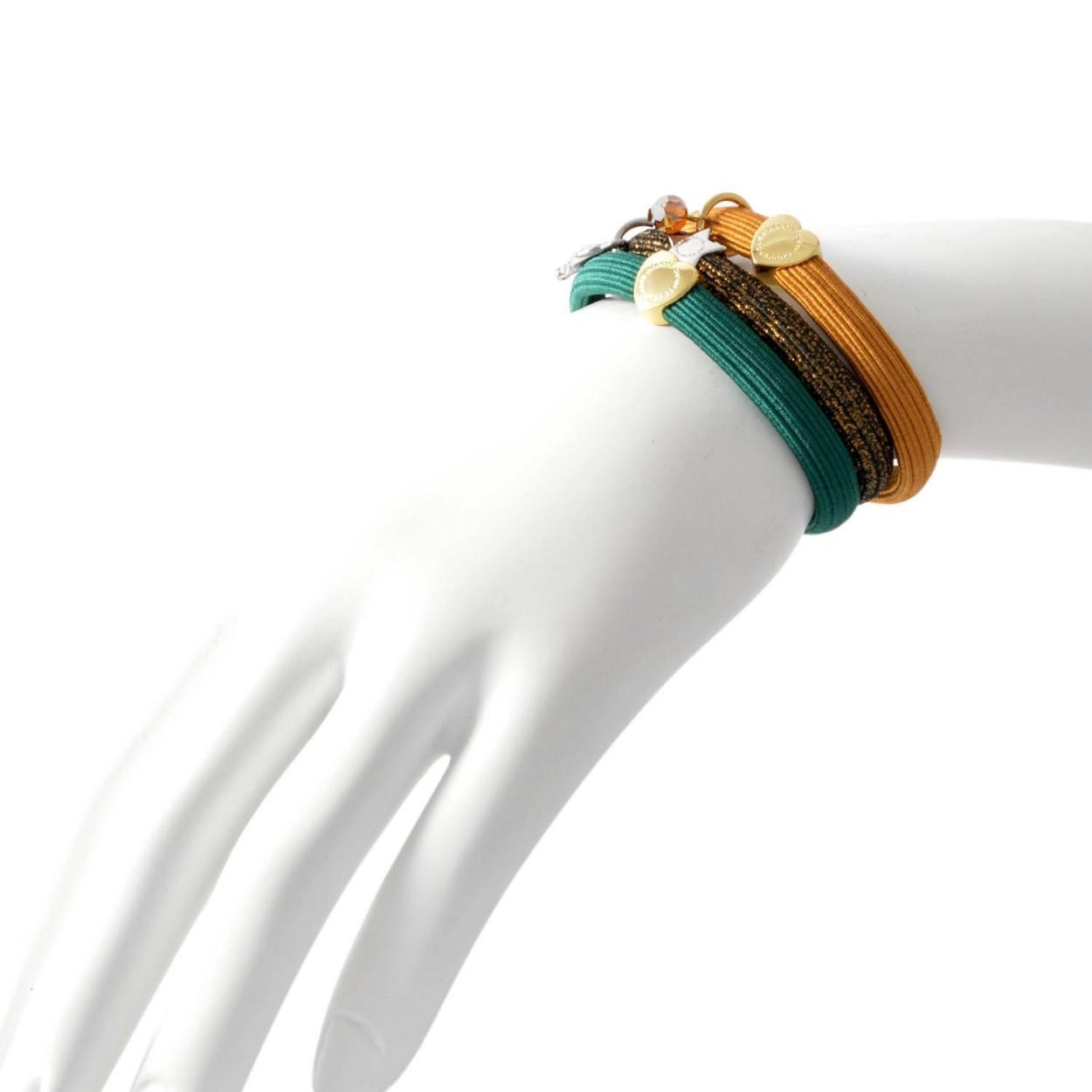 マークジェイコブス MARC JACOBS M0012999-971 Bright Teal Multi クラスターポニー ヘアゴム3本セット ブレスレットにも♪ Mirror Pony