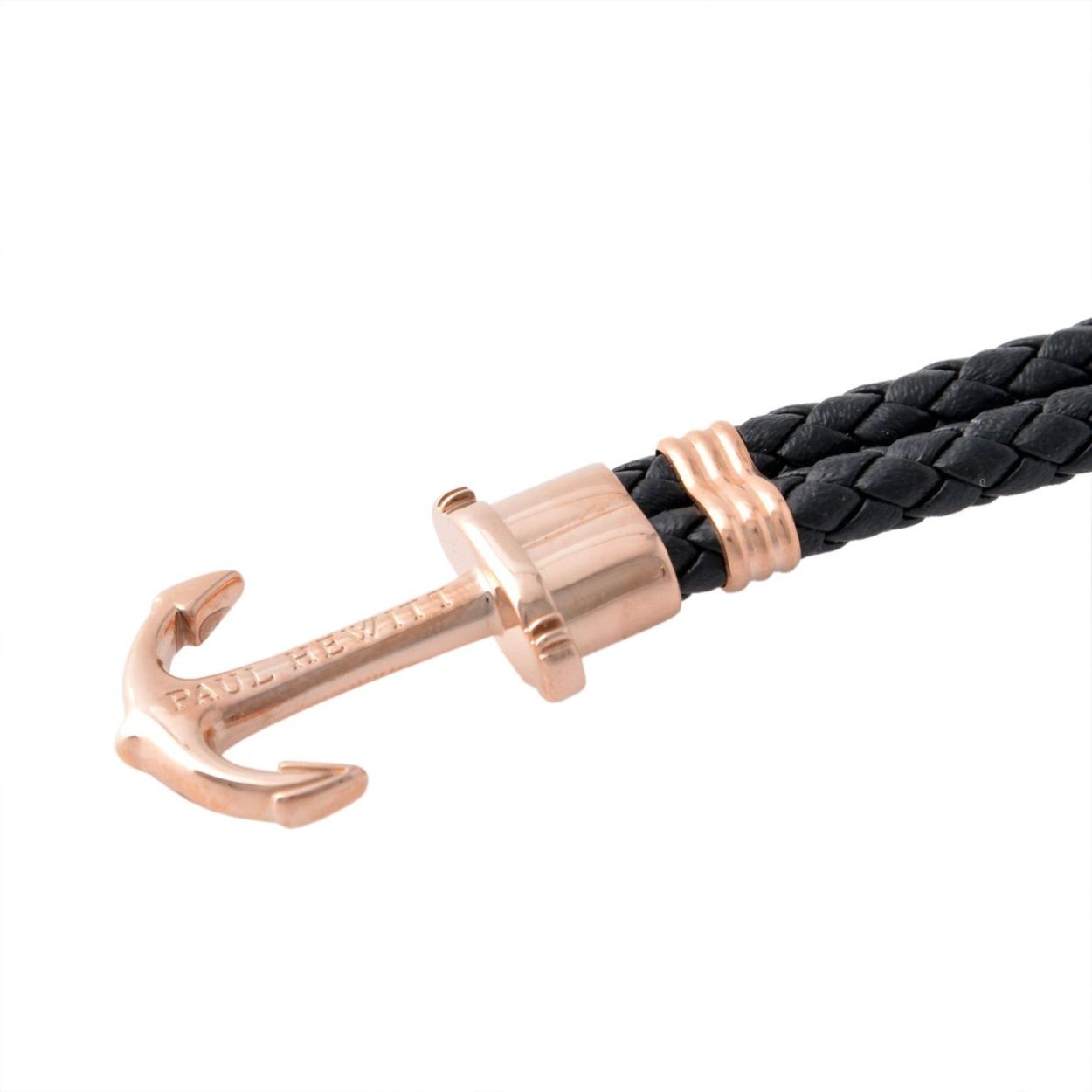 ポールヒューイット PAUL HEWITT PH-PH-L-R-B PHREPレザー アンカーモチーフ レザー編み込み ブレスレット ユニセックス