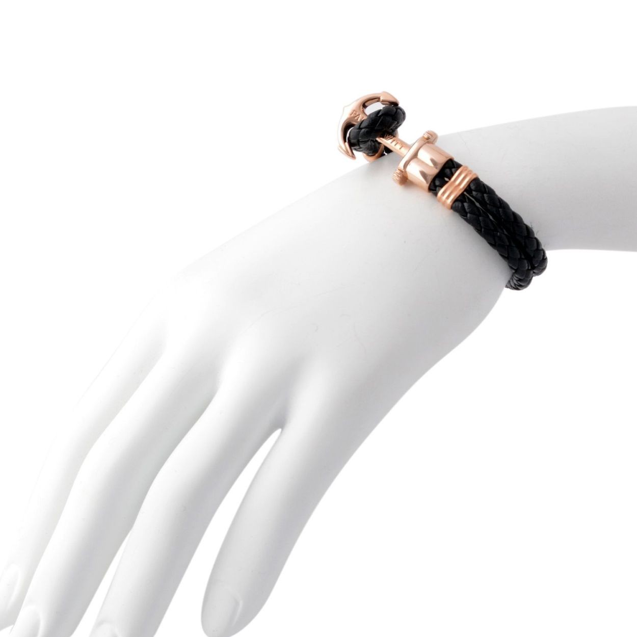 ポールヒューイット PAUL HEWITT PH-PH-L-R-B PHREPレザー アンカーモチーフ レザー編み込み ブレスレット ユニセックス