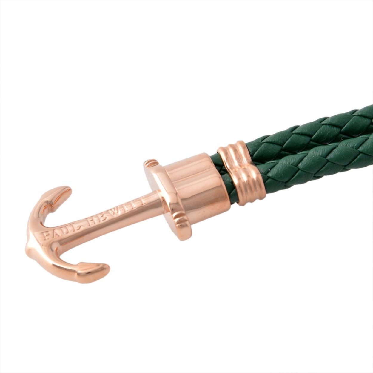 ポールヒューイット PAUL HEWITT PH-PH-L-R-G PHREPレザー アンカーモチーフ レザー編み込み ブレスレット ユニセックス