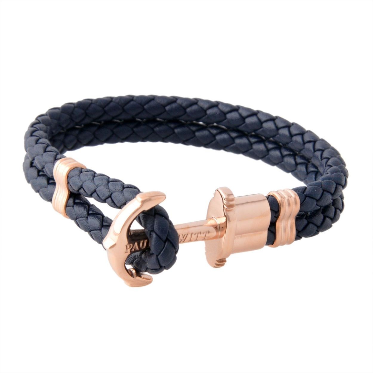 ポールヒューイット PAUL HEWITT PH-PH-L-R-N PHREPレザー アンカーモチーフ レザー編み込み ブレスレット ユニセックス
