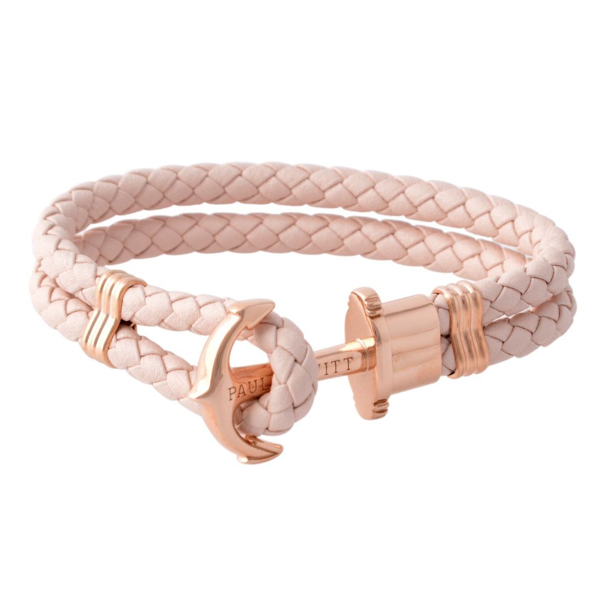 ポールヒューイット PAUL HEWITT PH-PH-L-R-Pr PHREPレザー アンカーモチーフ レザー編み込み ブレスレット ユニセックス