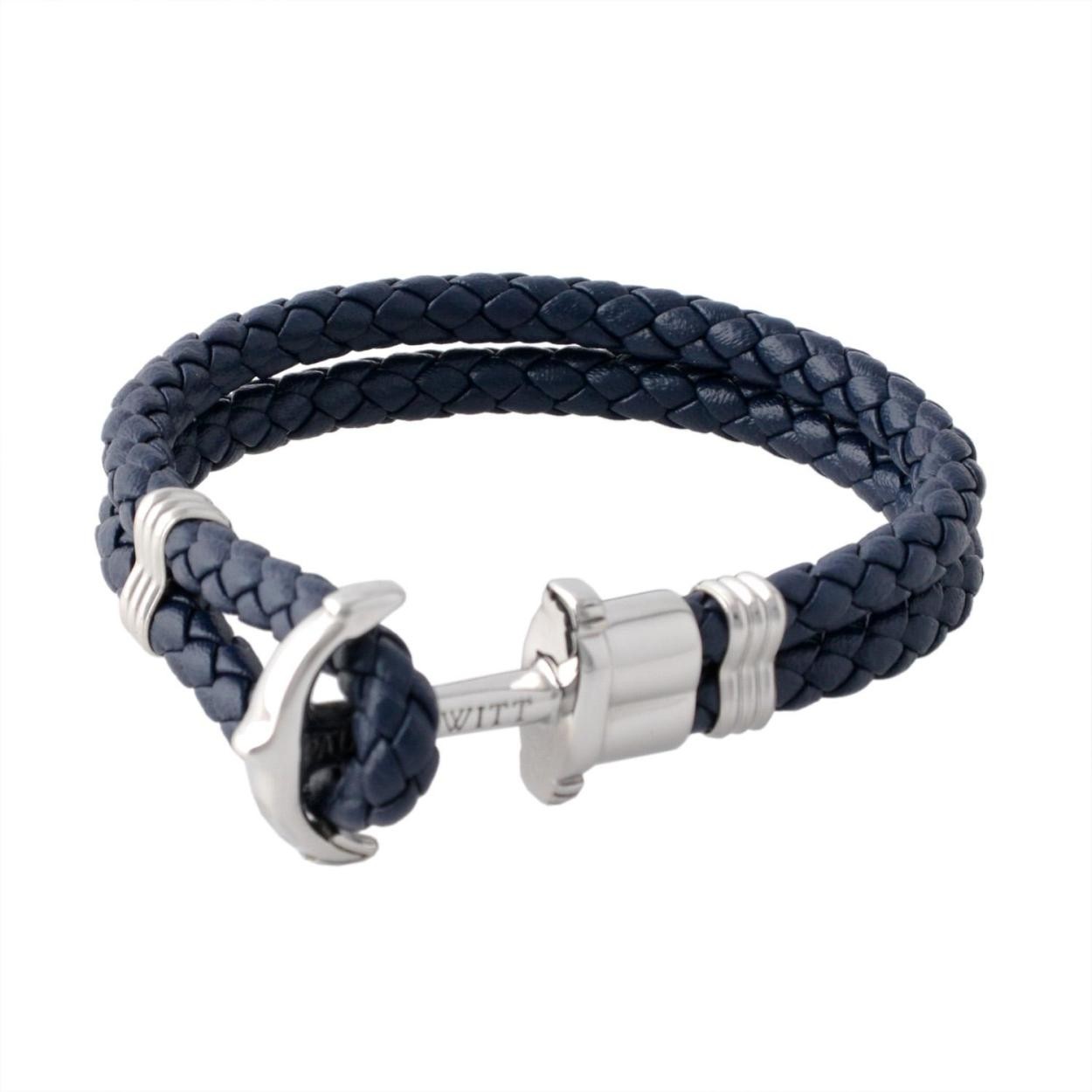 ポールヒューイット PAUL HEWITT PH-PH-L-S-N PHREPレザー アンカーモチーフ レザー編み込み ブレスレット ユニセックス