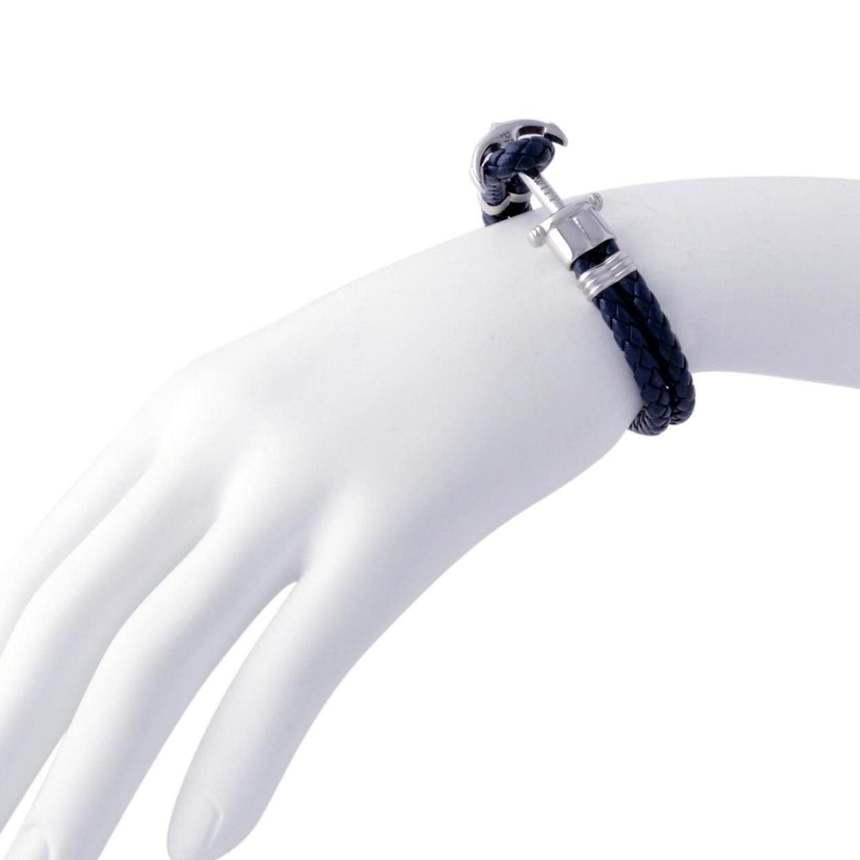 ポールヒューイット PAUL HEWITT PH-PH-L-S-N PHREPレザー アンカーモチーフ レザー編み込み ブレスレット ユニセックス