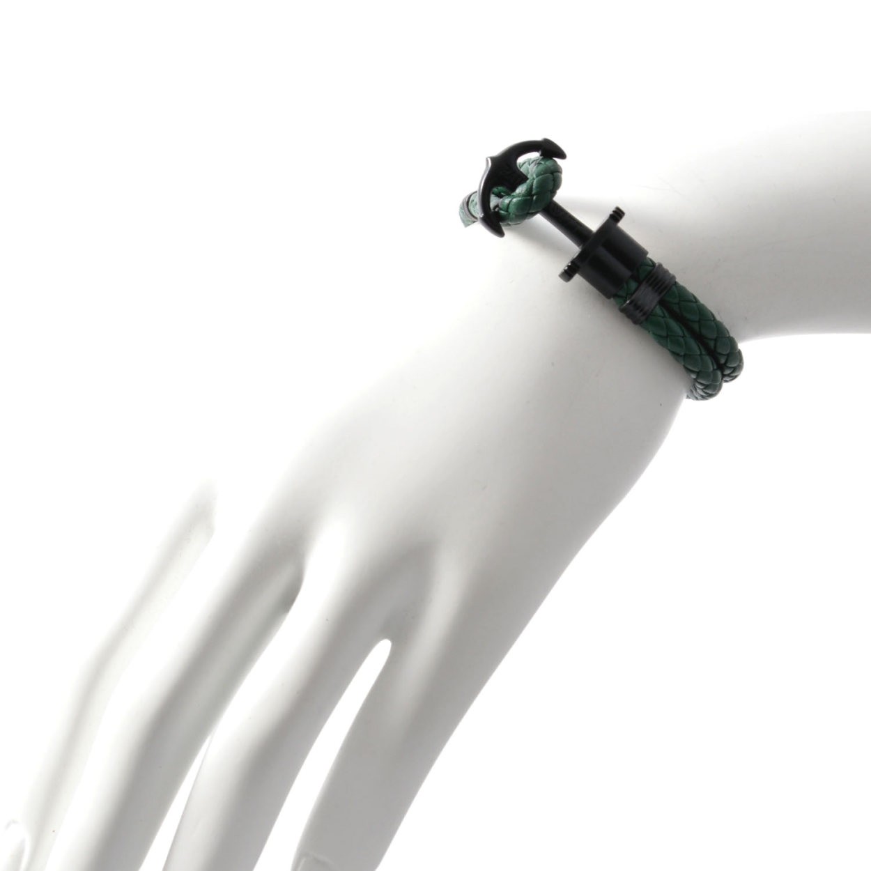 ポールヒューイット PAUL HEWITT PH-PH-L-B-G-S PHREPレザー アンカーモチーフ レザー編み込み ブレスレット ユニセックス