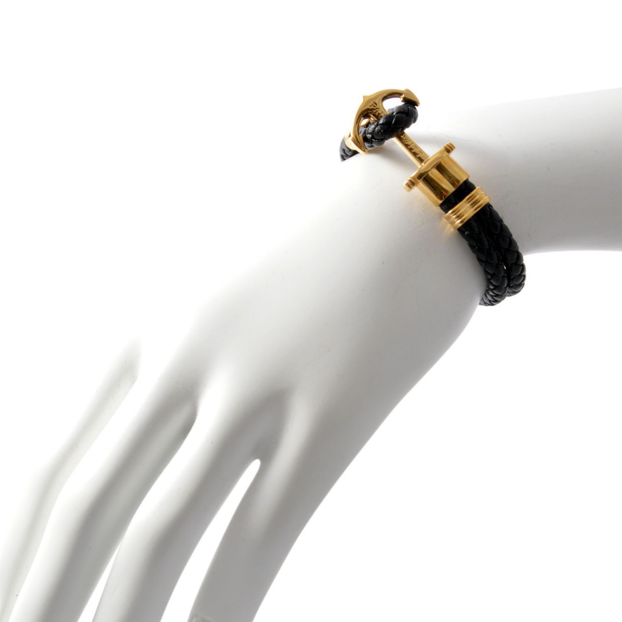 ポールヒューイット PAUL HEWITT PH-PH-L-G-B PHREPレザー アンカーモチーフ レザー編み込み ブレスレット ユニセックス