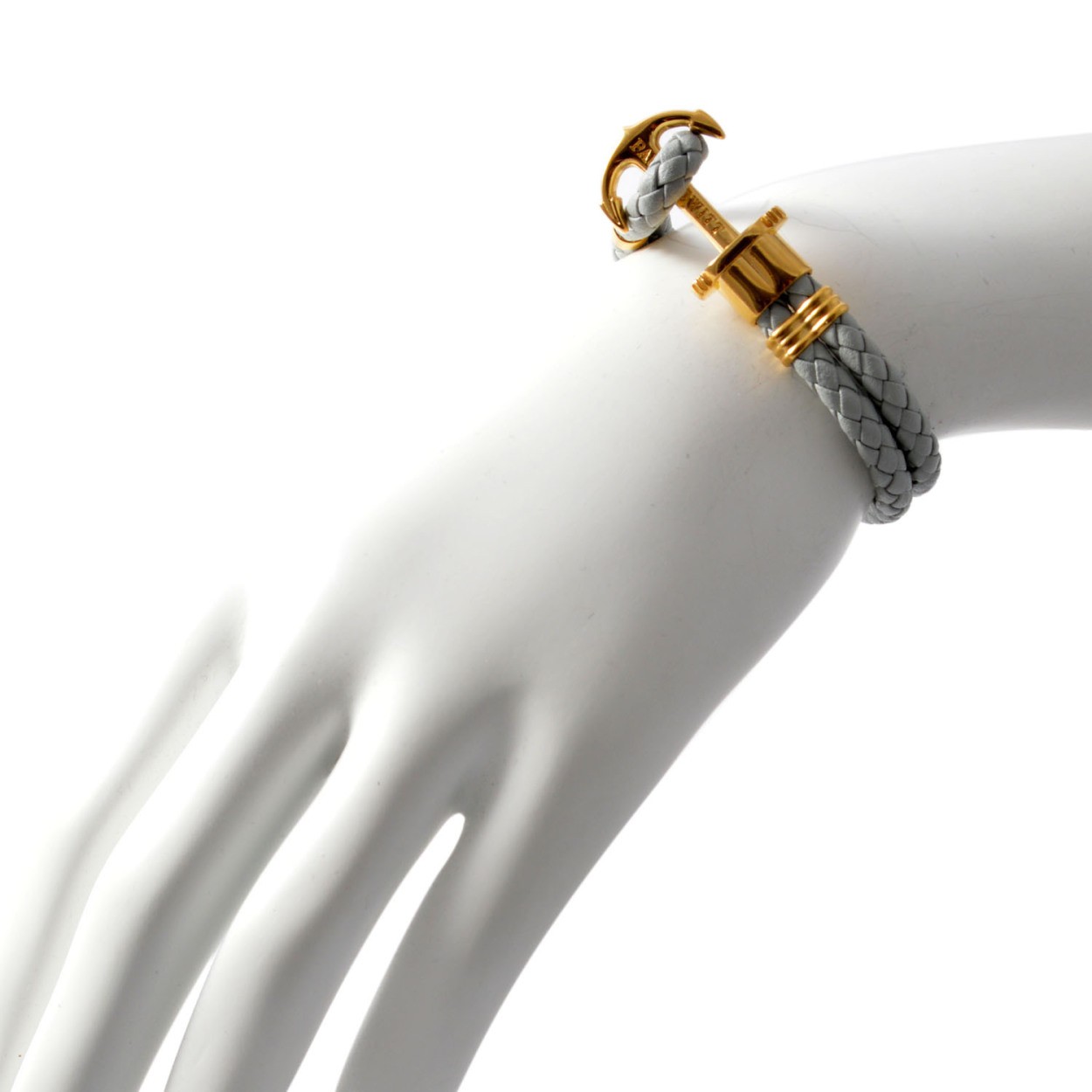 ポールヒューイット PAUL HEWITT PH-PH-L-G-Gr PHREPレザー アンカーモチーフ レザー編み込み ブレスレット ユニセックス