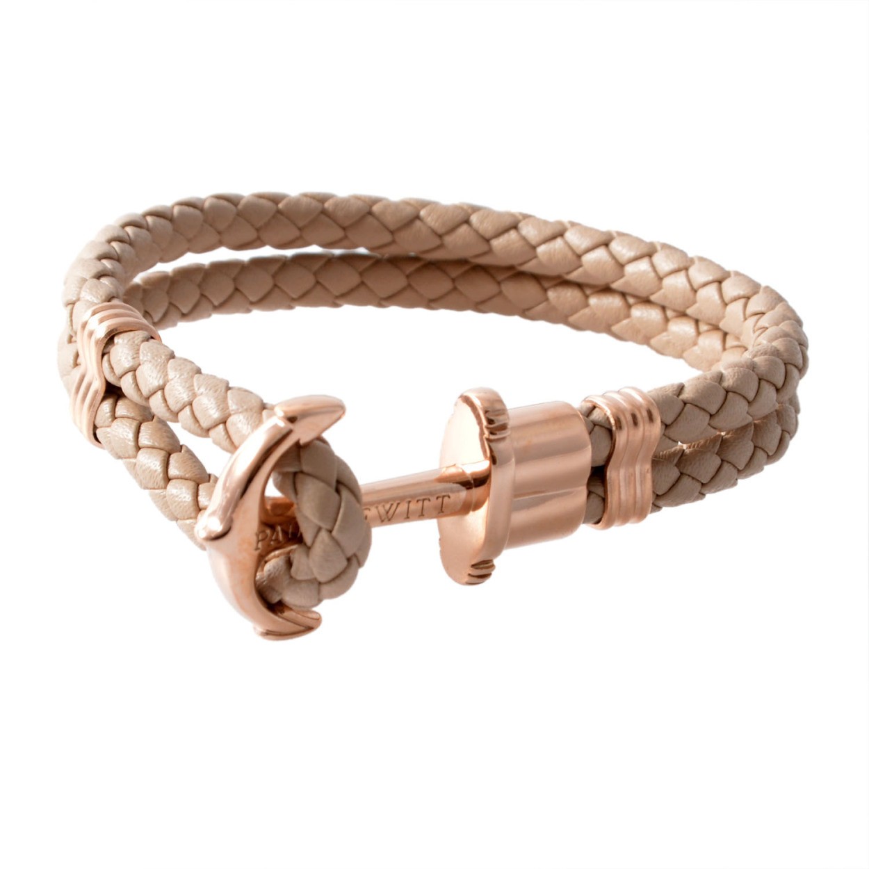 ポールヒューイット PAUL HEWITT PH-PH-L-R-H-S PHREPレザー アンカーモチーフ レザー編み込み ブレスレット ユニセックス