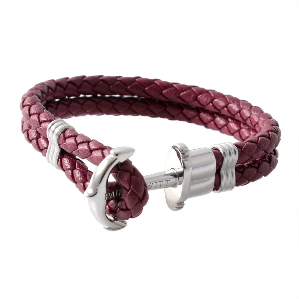 ポールヒューイット PAUL HEWITT PH-PH-L-S-Db-S PHREPレザー アンカーモチーフ レザー編み込み ブレスレット ユニセックス
