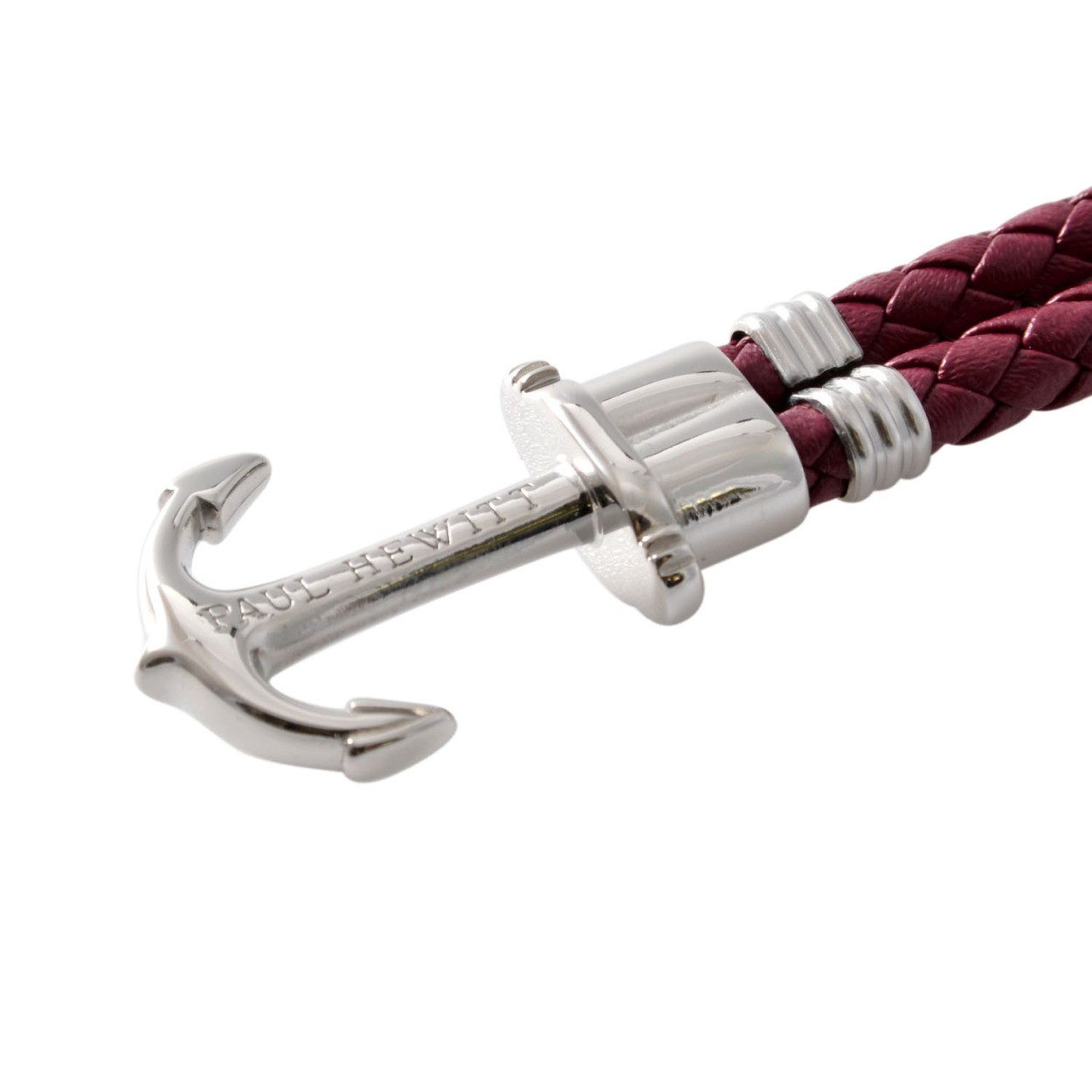 ポールヒューイット PAUL HEWITT PH-PH-L-S-Db-S PHREPレザー アンカーモチーフ レザー編み込み ブレスレット ユニセックス